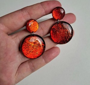 Pendientes colgantes de resina con acabado vintage para regalo, eventos festivos, elegantes, llamativos, de acrílico, para mujer, accesorios de moda para fiestas. - Product Image 1