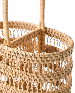 Panier de rangement en osier tressé à la main, porte-ustensiles en rotin, organisateur d'outils de cuisine, panier à bouteilles de vin - Product Image 2