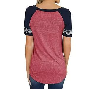 Women's Printed Summer Casual Tee Shirts Breathable 100% Cotton <b>Tops</b> Short Sleeve Lightweight Comfortable Female Wear OEM ODM - Product Image 2