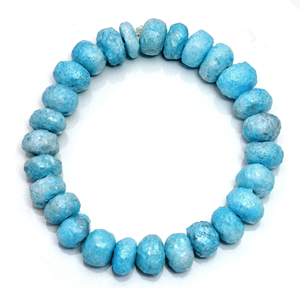 Pulsera Clásica Facetada de Moldavita Natural y Feldspato, Plata de Ley 925, Gema Hecha a Mano, Alta Calidad, Moda para Aniversario - Product Image 1