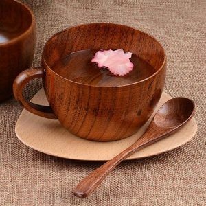 Wooden Mug Handmade Solid Wood Coffee Cup Natural Finish Rustic Design Eco Friendly Drinkware for Kitchen Dining - Product Image 1