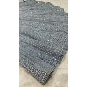 Lehenga Choli gris scintillant non cousu FB Designer pour les fêtes et les soirées en boîte de nuit - Product Image 2