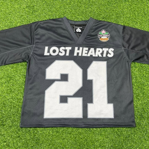 Camiseta Deportiva de Malla Oversize Personalizada 100% Poliéster, Unisex, Retro, Corte Cuadrado, Estilo Fútbol Americano, Camiseta Corta de Fútbol Americano - Product Image 2