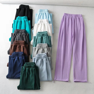 กางเกงวอร์มขายาวทรงตรงเอวยางยืดสีเทอร์ควอยซ์สำหรับผู้ชาย ผ้าฝ้ายถัก ระบายอากาศได้ดี เหมาะสำหรับใส่ในฤดูใบไม้ผลิ - Product Image 6