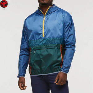 Color Block Windbreaker <b>Jacket</b> Hooded Zip Up Lightweight Outdoor Running <b>Jacket</b> Custom Logo <b>Men</b> Women - Product Image 1
