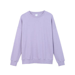 เสื้อสเวตเชิ้ตผ้าฝ้ายเฟรนช์เทอร์รี่คุณภาพสูง ทรงโอเวอร์ไซส์ ยูนิเซ็กส์ สีพื้นเรียบ คอกลม ไหล่ตก - Product Image 2