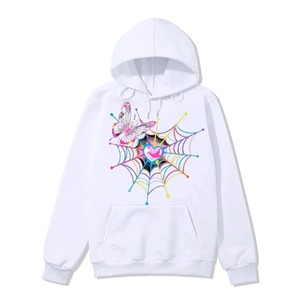 Sudadera con Capucha Spider-Man, con Bolsillo, Logotipo Personalizado en el Frente, Unisex, Blanca y Negra, Informal, Forro Polar, Ecológica, 100% Algodón - Product Image 5