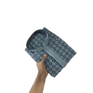 ATRACTIVE RAYON CHICKENKARI BORDADO TRABAJO HOMBRE KURTA PIJAMA GRIS Achkan Bandhgala Sherwani - Product Image 1