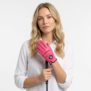 Gants de golf en cuir véritable de haute qualité, doux, respirants, antidérapants, couleurs personnalisées, gants de golf pour femme, main gauche - Product Image 2