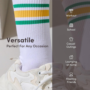 Chaussettes de sport en coton de qualité supérieure pour adultes, couleur blanche, tissu en coton, pour la course à pied, le jogging, l'hiver, les sports de plein air, pour hommes - Product Image 5