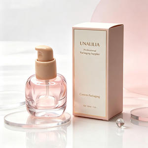Flacon pompe carré en verre personnalisé de 30 ml avec bouchon à bille pour sérum facial, huile essentielle, soins de la peau et emballage cosmétique - Product Image 2