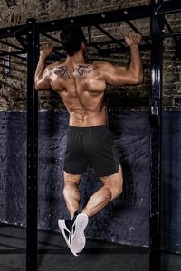 Shorts décontractés pour hommes, tissu extensible, taille élastique, cordon de serrage, confortables, légers, shorts de mode d'été, voyage en plein air - Product Image 4