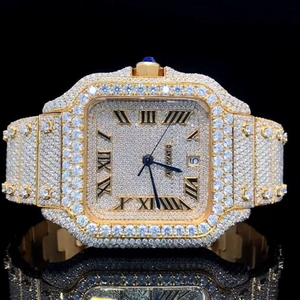 Reloj Clásico Personalizado para Hombre con Diamantes Cultivados en Laboratorio, Estilo Hip Hop, Joyería de Diamantes, Mejor Calidad, Precio al por Mayor - Product Image 1