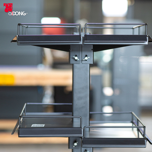 Custom OEM Heavy Duty 4-Tier Metal POS Display <b>Stand</b> Supermarket <b>Shelves</b> with Perforated Panels ADONG - Product Image 3