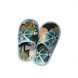 Nouveauté : Pantoufles d'intérieur 100% coton avec surpiqûres horizontales sur toute la surface, pour femmes et hommes, pour la maison, la chambre, l'hiver - Product Image 2