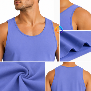 Le style classique offre un confort doux et des coutures soignées au débardeur pour homme, léger et pratique pour l'entraînement en salle de sport et les sorties à la plage. - Product Image 5
