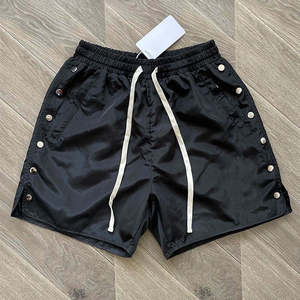 Pantalones Cortos Deportivos Personalizados para Hombre, 100% Algodón Transpirable, Lona de 220G, Impresión por Serigrafía, Cintura Alta con Cordón Ajustable - Product Image 1