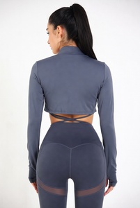 Nouvel Arrivage Ensemble de Yoga 3 Pièces pour Femme en Maille Unie Respirante - Extensible, Taille Haute, Coupe Ajustée pour la Gym et les Activités de Plein Air - Product Image 4