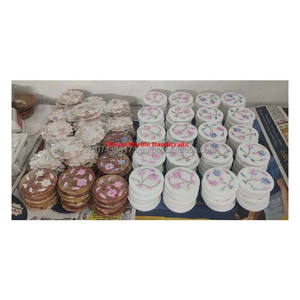 Design unique de luxe indien Vente à chaud incrustation de marbre Miroir vadrouille Travail Art rond pour marbre poli massif Utilisation pour la décoration de Noël - Product Image 1