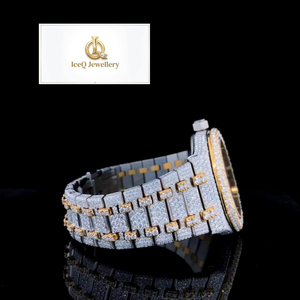 VVS Moissanite Diamond Hip Hop Luxury Watch for Men Full Iced Out Bling Fashion Wristwatch Sparkling Stone Set - Product Image 2