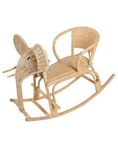 Silla mecedora de ratán tejido con forma de elefante, muebles infantiles, silla de juego para bebés. - Product Image 2