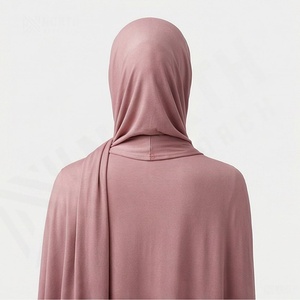 Conjunto de 2 Piezas de Hijab de Chifón de Seda, Color Personalizado, Transpirable, Talla Grande, Bufanda, Chal, Pañuelo para Mujeres Musulmanas - Product Image 2