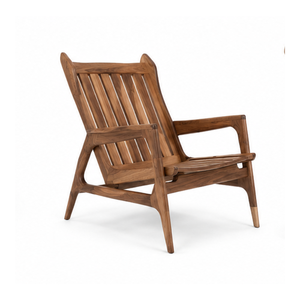 Sillón de Madera de Teca Sólida Moderna para Exteriores, Patio, Jardín, Resort, Hotel, Villa, Sillón de Descanso Hecho a Mano en Indonesia - Product Image 1