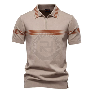 Polo en coton pour homme de haute qualité, design confortable à manches courtes, adapté pour les occasions décontractées, habillées et professionnelles. - Product Image 1