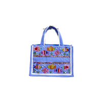 Sacs fourre-tout miniatures personnalisés faits main pour tout-petits, motif flamant rose brodé couleur unie, inspirés de l'été