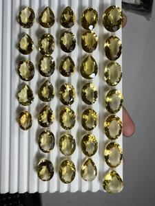 Pierre de quartz citronnée de qualité supérieure pour la création de pendentifs, pierre précieuse facettée à prix de gros auprès du fournisseur - Product Image 4