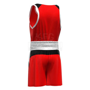 Customizable Durable Lightweight Breathable Polyester/Nylon <b>Athletic</b> Sportswear Uniform Boxing Suit Front for Men Club Training - Product Image 2