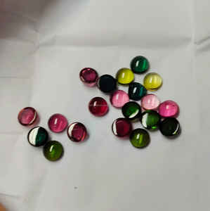 Proveedor de cabujones calibrados sueltos redondos de turmalina múltiple natural 100% en ajuste al por mayor joyería hecha a mano - Product Image 2