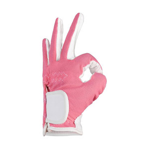 Pink Breathable Mesh Golf <b>Gloves</b> for Women Full Finger Sports <b>Glove</b> Pull On Design - Product Image 2
