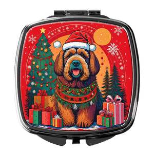 Briard Christmas Compact Travel <b>Makeup</b> <b>Mirror</b> Foldable Handheld Design Gift <b>for</b> Women and Girls - Product Image 1