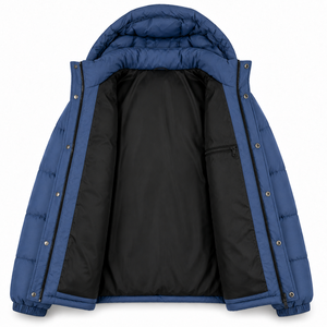 Blouson matelassé personnalisé avec patch en chenille, coque haut de gamme résistante à l'eau, rembourrage chaud, capuche, manteau d'hiver streetwear, vêtement d'extérieur - Product Image 5