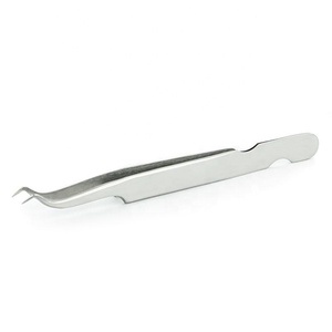 Pince à épiler professionnelle multicolore à 90 degrés pince à épiler en acier inoxydable extension de cils conseils solides beauté pince à épiler durable - Product Image 2