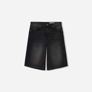 Pantalones Cortos de Verano para Hombre, Estilo Urbano, Rectos, Personalizados, Holgados, Desgastados, Lavado Oscuro, 100% Algodón, Denim Sólido, Jeans Vintage a la Moda - Product Image 5