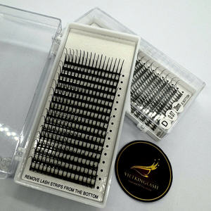 Premade spike <b>lash</b> extensions 0.07 mixed length spike <b>lashes</b> Korean PBT wholesale wispy <b>lashes</b> with spikes dramatic volume - Product Image 1