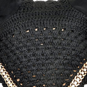 Crochet Horse Ear <b>Net</b> for Horses High Quality Handmade <b>Fly</b> Veil Custom Made OEM Logo Design Wholesale Horse Ear Bonnet - Product Image 4