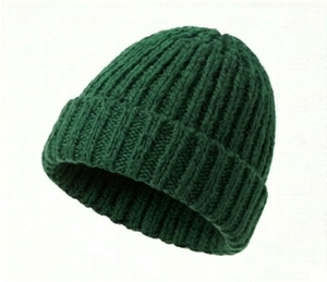 Gorro Unisex de Punto Acanalado, Color Sólido, Cálido para Invierno, Casual, Talla Adulto 56-58CM, Tejido a Mano, 100% Acrílico - Product Image 5