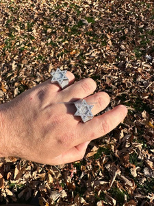 Anillo de compromiso de moissanita con diamantes de corte brillante en forma de estrella, de plata de ley 925, con engaste de garras, estilo hip hop, regalo de aniversario de boda para hombre - Product Image 3