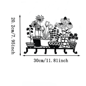 CIFbuy Portachiavi da Parete Moderno Minimalista Nero con Vaso e Mensola Flottante TikTok per Servizio di Ritiro Temu - Organizzazione a Parete - Product Image 2