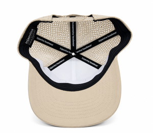 Casquette de golf respirante à 5 panneaux avec visière incurvée découpée au laser, fermeture snapback, unisexe, décontractée, pour les activités de plein air printemps-été - Product Image 5