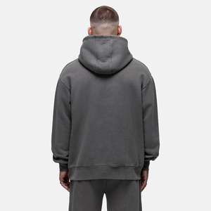Hoodie streetwear personnalisé de haute qualité, en molleton, vintage, double couche, délavé à l'acide, effet soleil, avec poches - Product Image 2