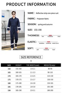 Durable Reflective <b>Overall</b> with Safety Stripes for Factory Manufacturing and Field Workers - Product Image 3