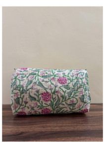 Trousse de Maquillage Matelassée en Coton Imprimé à la Main Multicolore de Qualité Supérieure, Organisateur de Cosmétiques de Voyage, Lot de 3 Pochettes, Prix de Gros - Product Image 2