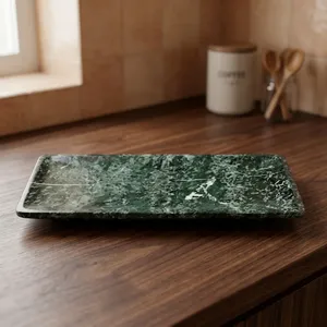 Rectangular <b>Marble</b> Storage Tray Minimalist Design Durable Tabletop Accessory For Living Room Indoor Use - Product Image 5