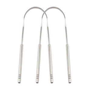 Raspador de Lengua de Acero Inoxidable de Alta Calidad que Reduce el Mal Aliento y con Logotipo Plateado - Product Image 2