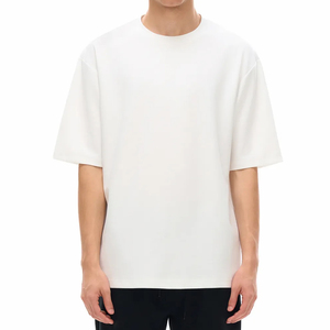 Men <b>Drop</b> Shoulder T-Shirt Regular Fit Streetwear 100% Cotton Canvas 220g Eco-Friendly Breathable OEM Wholesale - Product Image 1