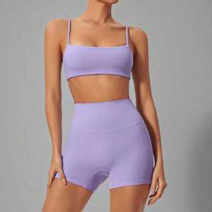 Conjunto Deportivo para Mujer, Ropa Deportiva Personalizada, Bra Deportivo, Shorts de Ciclismo, Conjunto de Ropa de Entrenamiento - Product Image 5